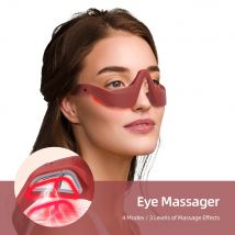 Augenmassagegerät unter den Augen, entspannt Müdigkeit, Brillen, hellt Augenringe auf, glattes Auge, feine Linien, Belleza-Augenpflege