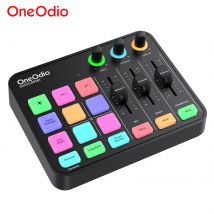Oneodio Gaming Audio Mixer With XLR Microphone Interface 48V Phantom RGB Sound Card for Podcast/Live Streaming/PC Voice Changer