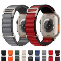 Alpine Armband für Apple Watch Ultra 2 Band 49 mm 44 mm 45 mm 41 mm 42 mm 40 mm 38 mm Nylonarmband Correa iWatch Serie 9 8 7 SE 6 5 4