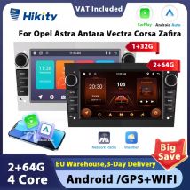 Hikity Android autoradio Stereo Carplay Android Auto navigazione GPS Bluetooth per Opel Astra Antara Vectra Corsa Zafira Meriva