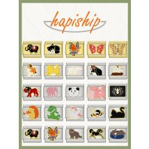Hapiship New Animal Dog Elephant Butterfly Cat Horse Charm Links Fit 9mm Stainless Steel Bracelet Making Jewelry DJ384