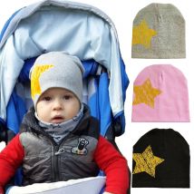Frühling Herbst Gold Stern Baby Hut für Jungen Mädchen Kleinkind Mützen Kappe Schlaf Säuglings Hüte Warme Kinder Hut Baby Kleidung Zubehör