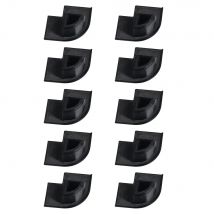 10pcs 15mm Black Corner Trim Profile End Caps For Campervan Motorhome Van RV Parts Accessories