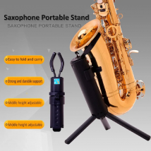  ﻿ ﻿   Tragbarer faltbarer Alt-/Tenor-/Sopransaxophonständer, Stütze aus Aluminiumlegierung, klappbarer Ständer, Zugang zu Teilen für Holzblasinstrumente