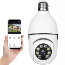 Glühbirne 3MP Wifi Überwachungskamera Automatische Personenverfolgung 4X Digitalzoom Vollfarb-Nachtsicht-Sicherheitsmonitor für den Innenbereich