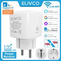 EWelink 16A/20A Smart Plug WiFi EU Steckdose mit Power Monitor Timing Funktion Unterstützung Alexa Google Home Alice SmartThimgs IFTTT