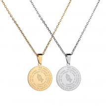 Religiöse Bibel betende Hände Anhänger weibliche Silber Gold Farbe Edelstahl christliche Halskette für Frauen Männer Schmuck Geschenk