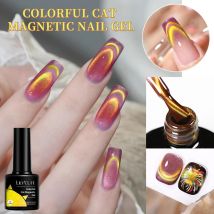 LILYCUTE 7ML Bunte Doppel Licht Katze Magnetische Gel Nagellack 9D Glitter Funkelnden Regenbogen Laser Soak Off Nail art DIY Lack