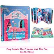 Usborne Peep Inside A Fairy Tale The Princess and The Pea Educational English Picture Books for Kids Baby 3D Flap Story Book