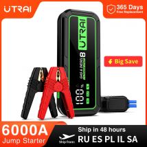 UTRAI Rozrusznik Samochodowy Power Bank 6000A 20000mAh Urządzenie Rozruchowe Awaryjne Booster Akumulatora Rozrusznik Samochodowy