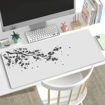 Japanese Style Pink Sakura Mouse Pad Black White XXL Gaming Office Mats Large Desk Mat Torii Art Rugs Laptop Gamer Table Cushion