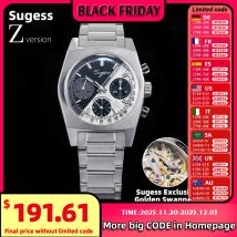 Sugess-Reloj de pulsera mecánico serie S419 para hombre, cronógrafo de cristal de zafiro, movimiento de cuello de cisne Original, 37mm, nuevo