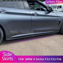 Kohlefaser-Seitenschweller-Erweiterungen für BMW 4er F32 F33 F36 M Sport 2014–2017, Auto-Seitentür, Stoßstange, Schürze, Lippenkörper-Kits, ABS