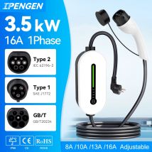 IPENGEN Caricabatteria per auto elettrica Tipo 2 Tipo 1 GBT Stazione di ricarica EV Wallbox Caricatore EVSE per Nissan Leaf Charger 16A
