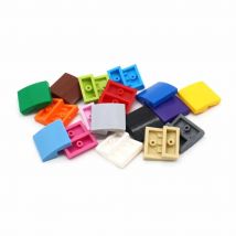 60 Stück DIY MOC geneigt Biegen 2x2 Bausteinspielzeug kompatibel mit zusammengebauten Bauspielzeugen 15068