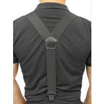 Melo Tough Y back suspenders airport friendly Suspenders,NO buzz with Plastic Clip 1.5 inch fully elastic braces