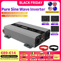DATOUBOSS SAK Inverter a onda sinusoidale pura DC12V-24V a AC220V Inverter per auto portatile Potenza di picco 4000W Potenza continua 2000W