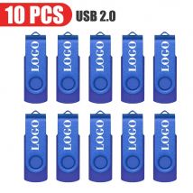10Pcs/lot USB Flash Drive 64GB Pen Drive 512MB 1GB 2GB 4GB 8GB 16GB Pendrives Usb Stick 32GB Memory Stick Free Custom Logo Gift