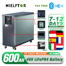 PL EU Stock 48V 600Ah LiFePO4 Bateria litowa 30kWh 51.2V 460Ah 300Ah 120Ah 200Ah 100Ah Bateria litowa do magazynowania energii słonecznej