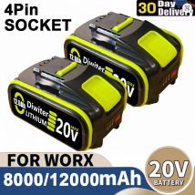 for worx 20V 8.0Ah/12.0Ah Lithium battery Rechargeable WA3553 WA3551 WA3553.1 WA3570 for All WORX Electric and Garden Tools