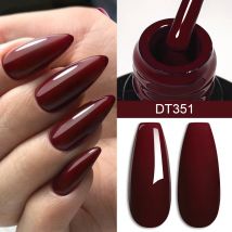 MEET ACROSS 7ml Smalto per unghie gel rosso vino Forniture per unghie gel stile francese a lunga durata per manicure Smalto per nail art design fai da te