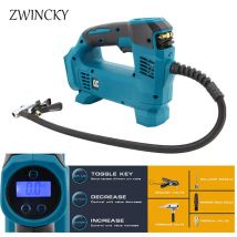 ZWINCKY Schnurlose wiederaufladbare elektrische Luftpumpe, tragbarer Autoreifenfüller, Luftkompressor, aufblasbare Pumpe für Makita 18 V Akku