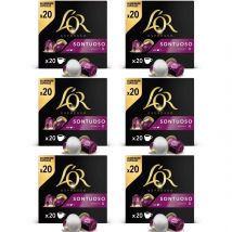 L'OR ESPRESSO café total 120 capsulas  20 cápsulas *6pack sontuoso-decafeinato ristretto -80u capsulas colombia andes-onyx