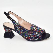 Neue Mode elegante Kristall mit Strass Slip on Schuhe für Frauen Designer Hausschuhe Dame Luxus 2024 Party Pumps verziert