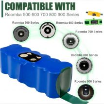 Batteria 14.4V 6.4Ah/5.0Ah per iRobot Roomba500 Batteria per Roomba Aspirapolvere 500 600 700 800 900 595 620 Batteria ricaricabile