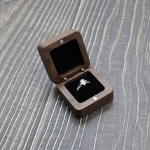 Ringbox aus Holz, Schmuckschatullen und Organizer für Verlobung, Heiratsantrag, Hochzeitsgeschenk für besondere Anlässe