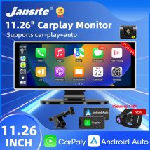 11,26 Zoll Wireless CarPlay & Android Auto Dash Cam 4K DVR Bluetooth Audio GPS Navigation Dashboard Dual Lens Video Recorder
