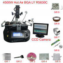 Stazione di Rilavorazione BGA con Schermo Touch R5830C 220V, Macchina per Saldatura ad Aria Calda a 3 Zone per Riparazione Chip di Schede Madri di Laptop, 4500W