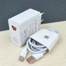 Ładowarka Honor 100W EU SuperCharge PD/QC 3.0 2 Porty Szybkie Ładowanie Do Honor 400 300 200 100 Pro Magic 7 6 & Kabel Typu C 1/1.5/2 M