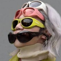 COD Y2K Sunglasses Women silvery Eyewear Steampunk Sports Punk Goggles Fashionable Future Style