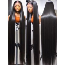 300 High Density 40 46 Zoll 13x6 Bone Straight HD Lace Front Perücke 13x4 Lace Frontal Echthaarperücken für Frauen 100 % weiche, schlanke Perücken