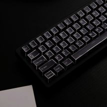 Copritasti neri comici PBT Cherry Profile 151 tasti Sub colorante a cinque lati per tastiere meccaniche Layout ISO Barra spaziale 7U HI75