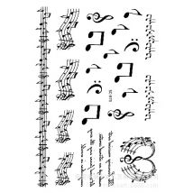 Wasserdichter temporärer Tattoo-Aufkleber, Musik, Musiknote, Feder-Totem für Mädchen und Frauen, Tattoo-Aufkleber, Flash-Tattoo, gefälschte Tattoos