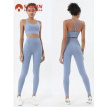 Women's 2 Piece Sports Set - High Waist Booty-Lifting Leggings with Back Pocket & Sports Bra Yoga/Gym/Running Workout Outfit