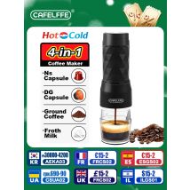 Cafelffe 3 In1 Portable Coffee Machine Hot/Cold Water Manual Espresso Maker For Capsule & Ground Hand Press Brewer hiking Travel