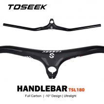 Manillar de Carbono TOSEEK T800 para Bicicleta de Montaña, Manillar Integrado con Taladro para Bicicleta de Montaña XC, 680-780 mm * 70/80/90/100/110 mm