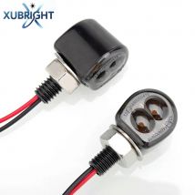 8mm Mini Moto led Indicatori di direzione Lampeggiante Luci Ambra lampeggiante Lampada di segnalazione intermitentes moto 12V per cafe racer