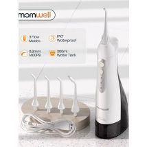 Mornwell Water Flosser Teeth Picks 4 Jets 3 Modes Portable Cordless D52 Water Floss For Teeth Cleaner IPX7 Waterproof Oral Picks