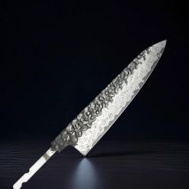 Damast-Allzweckmesser, Klinge ohne Griff, Superscharf, Unbearbeitet, Perfekt zum Schneiden, Handgeschmiedet, Maßgefertigtes Obstmesser