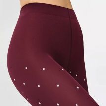 Kave 80D Autumn/Winter Translucent Candy Colored Dot Tights for Women Sexy control top Pantyhose Elastic Tights