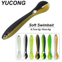 YUCONG 3/5PCS Weiche Angeln Köder 6,7 cm-2g 10cm-6g Silikon Swimbaits Gummi wurm Köder Jigging Wobbler Isca Pesca Bass Angeln