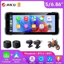 Tragbare 5/6,86 zoll Motorrad DVR GPS Navigation 1080P Kamera Drahtlose Carplay Android Auto Display Moto DVR Wasserdichte Monitor