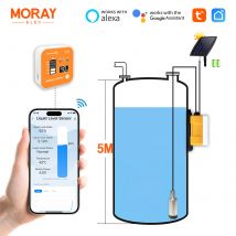 5M ME202RSP Solar Panel Tuya Mobile App Tauch LED Temperatur Display Alarm Anzeige RemoteTank Flüssigkeit Niveau Sensor