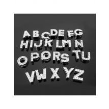 DINGLLY 2Pcs Letters 0-9 Numbers Beads Charm Fit Original Brands 10mm Stainless Steel Mesh Bracelets for Women Boy Girl Bangle