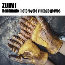 Echt leder Motorrad handschuhe Retro Motocross Vintage Reiten Biker Moto Handschuhe Motorrad Voll finger Handschuhe