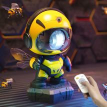 Biene Astronaut Galaxy Projektor Sternprojektor Galaxy Nachtlicht Sternenneebel Decken-LED-Lampe mit Timer und Fernbedienung für Kinderzimmer
